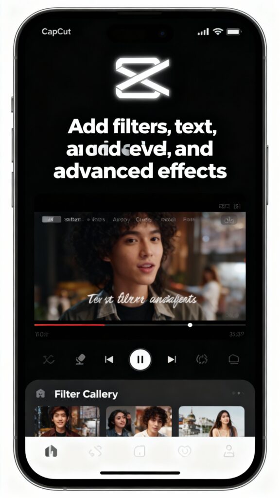 CapCut Pro APK 20 capcut filters text effects mockup